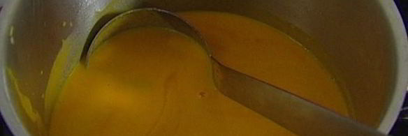 тыквенный суп с мидиями