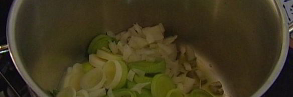 тыквенный суп с мидиями