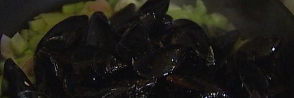 тыквенный суп с мидиями