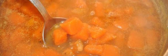 тыквенный суп с разноцветной чечевицей