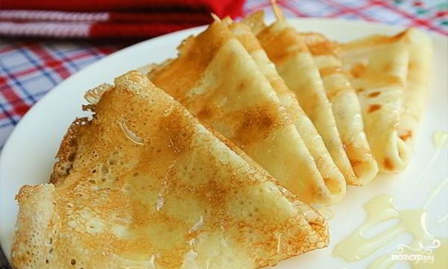 Рецепт блинчиков на молоке с дырочками