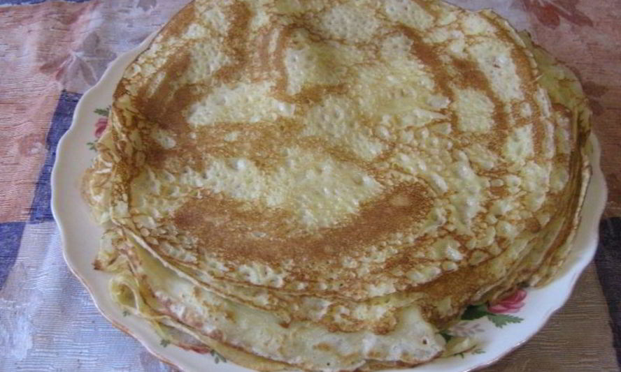 Рецепт блинчиков на молоке с кипятком