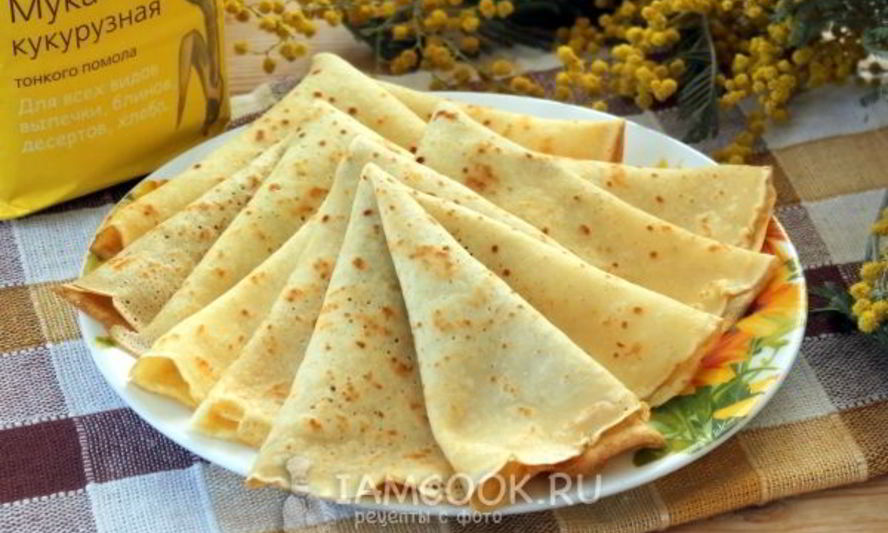 Рецепт блинов иза кукурузного мук