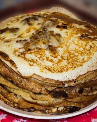 Блины с припеком с грибами