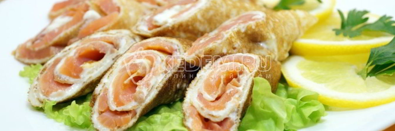 Блины с семгой