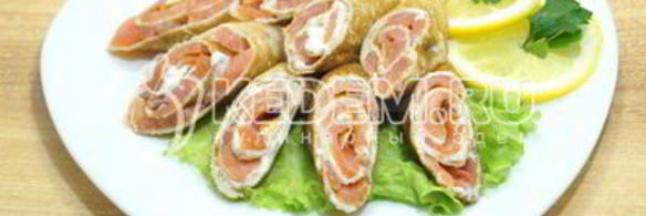 блины с семгой