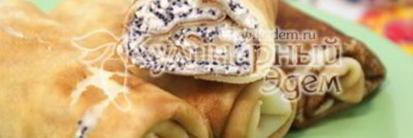 блины с творогом и маком