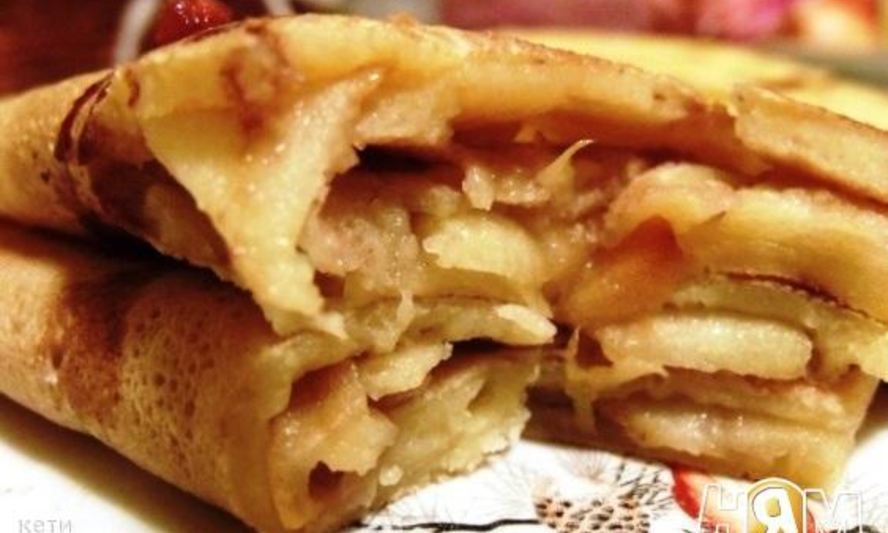 Рецепт блинов с яблоками