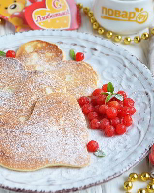 Блины-сердечки