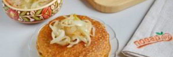 гороховые блины с луком