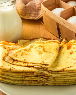 Классические блины на молоке