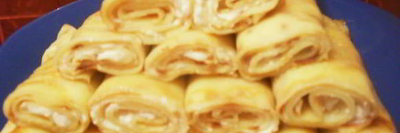 медовые блинчики с творогом