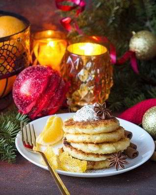 Творожно-апельсиновые панкейки