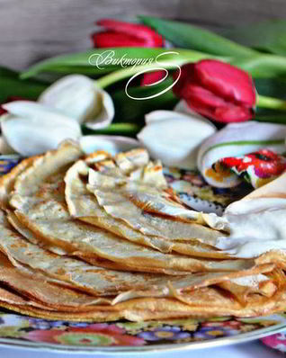 Заварные блины на кефире