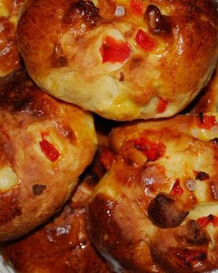 Булочки с рикоттой и сладким красным перцем