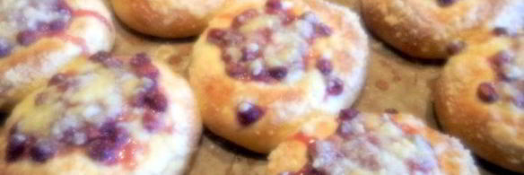 булочки с ягодами