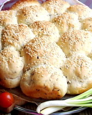 Постные капустные булочки