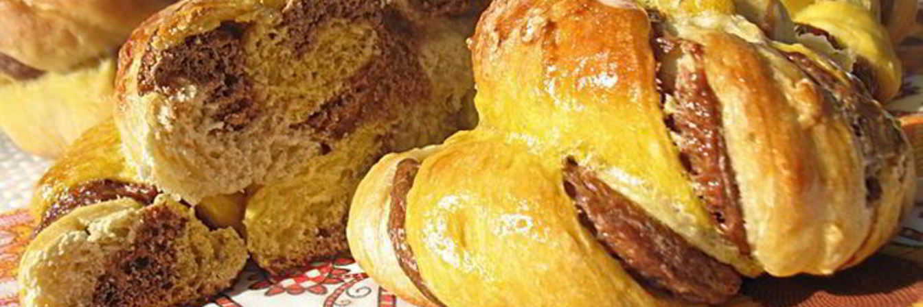 Трехцветные булочки