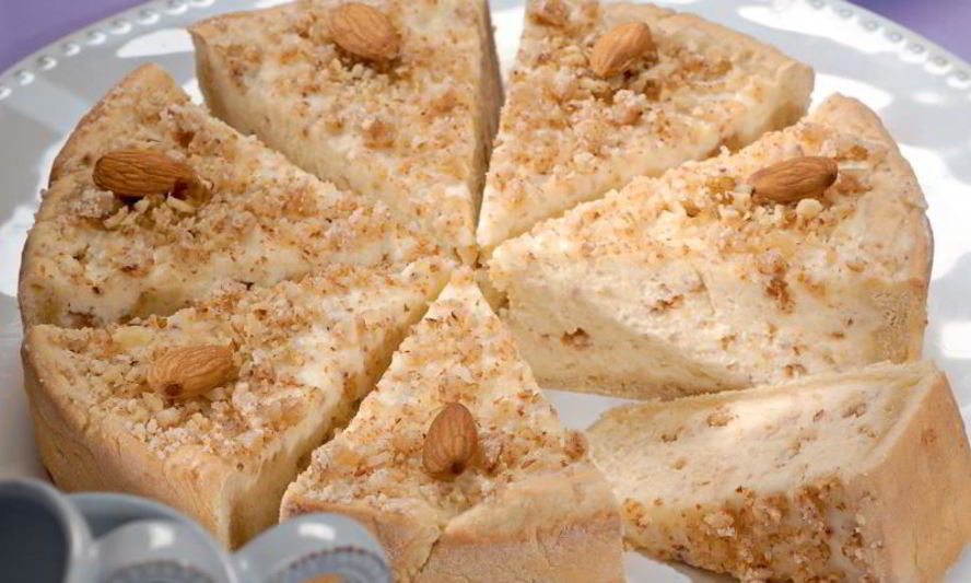 Рецепт чизкейка с миндальным пралине