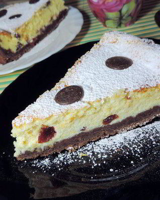 Чизкейк с пьяной клюквой