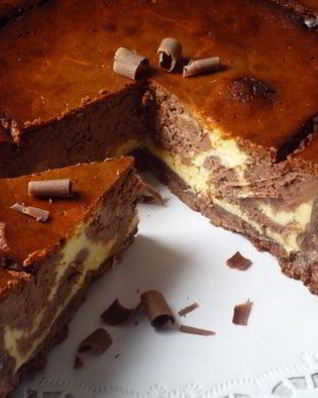 Мраморный шоколадный чизкейк