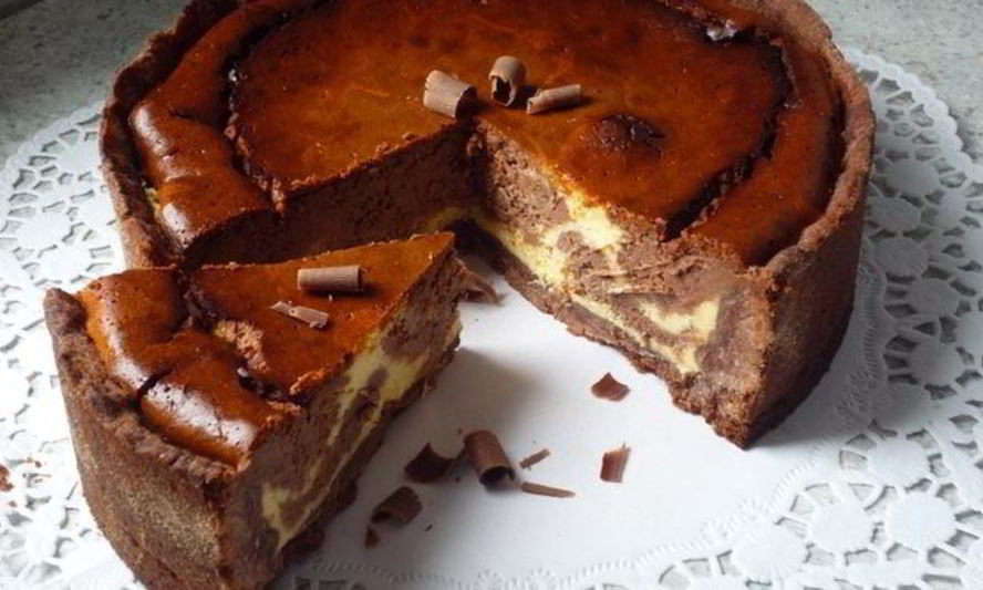 Рецепт мраморного шоколадного чизкейка