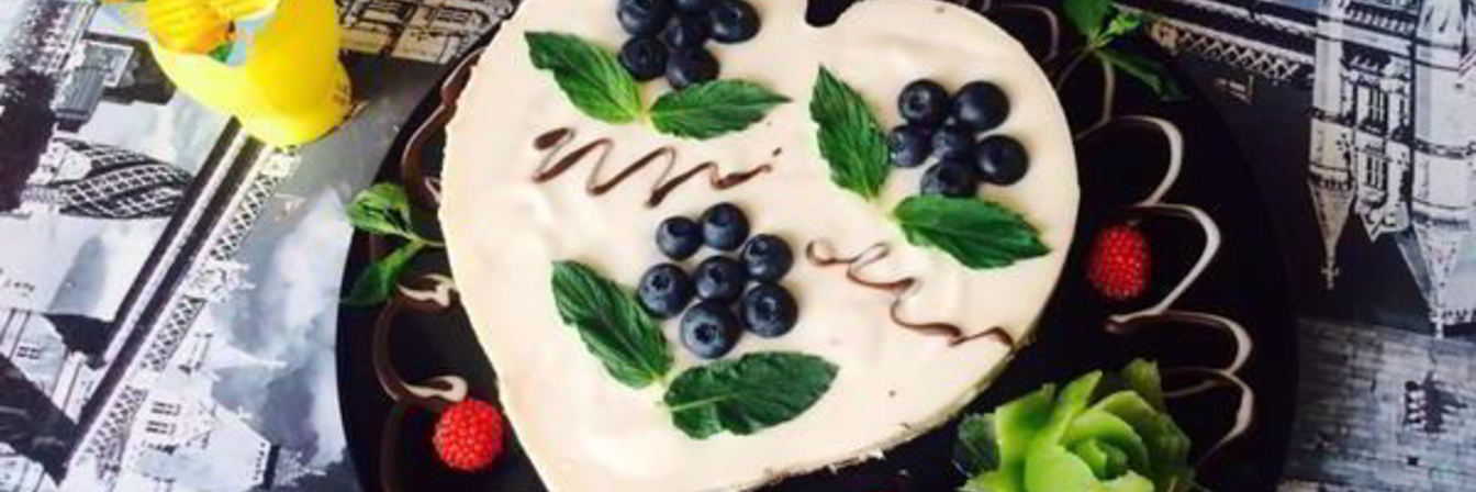 Нежный чизкейк с голубикой