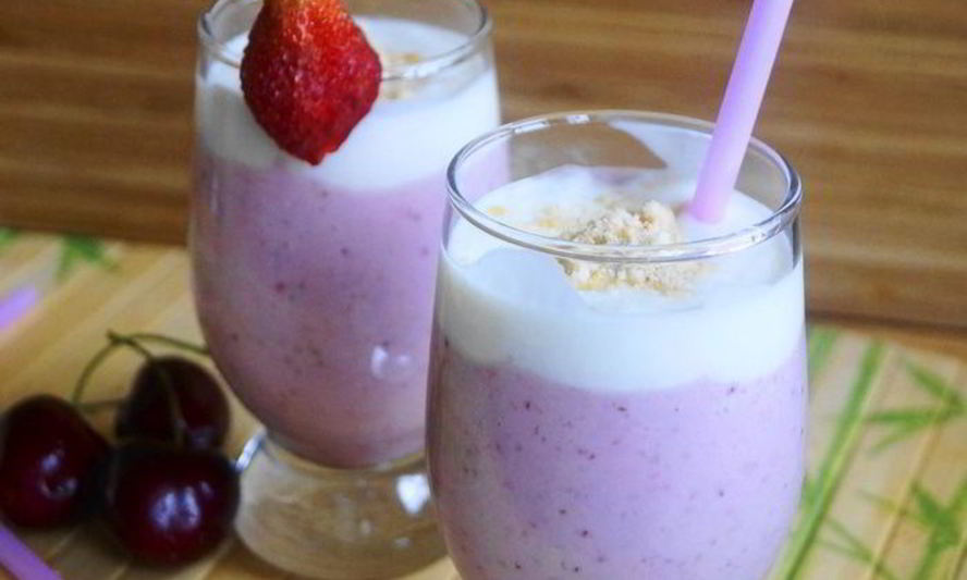 Рецепт питьевого клубничного чизкейка