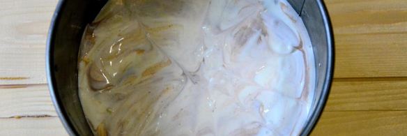 полосатый чизкейк на овсяной основе