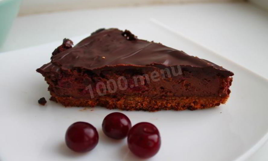 Рецепт шоколадного чизкейка с вишнея