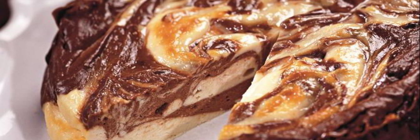 Шоколадный мраморный чизкейк