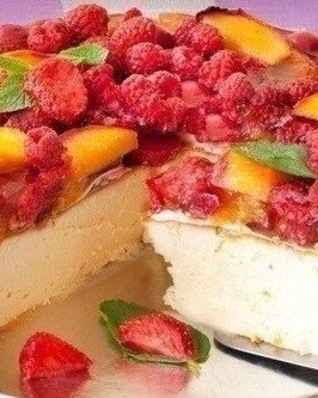 Творожный чизкейк с фруктовым желе