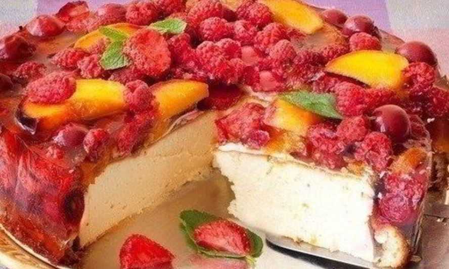 Рецепт творожного чизкейка с фруктовым желе