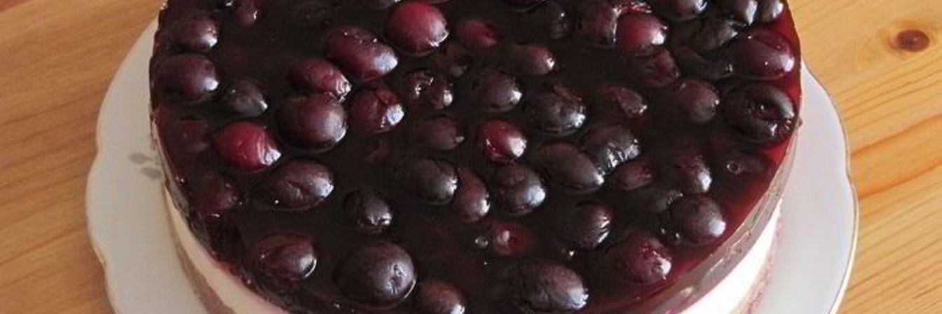 Творожный чизкейк с вишней без выпечки