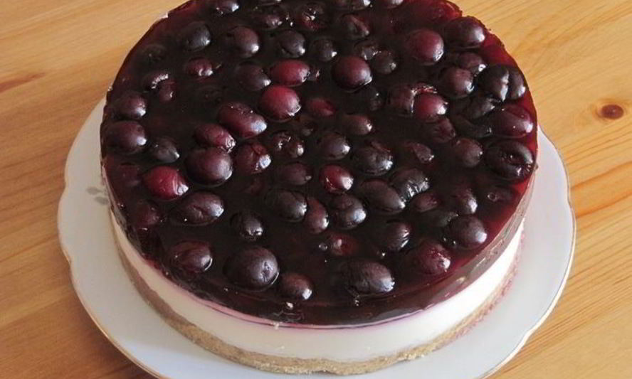 Рецепт творожного чизкейка с вишней без выпечки