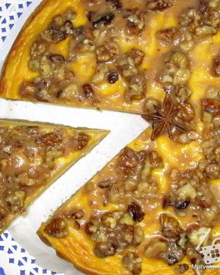 Тыквенный чизкейк с грецкими орехами и корицей