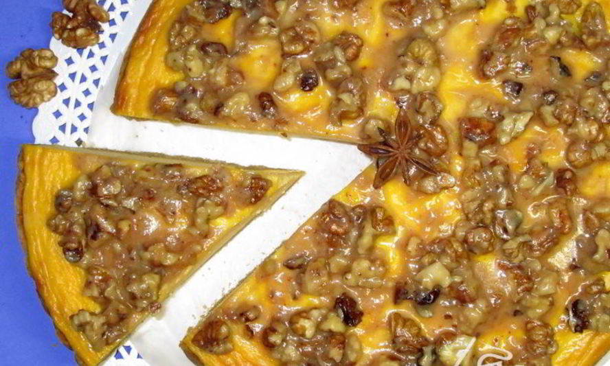 Рецепт тыквенного чизкейка с грецкими орехами и корицей