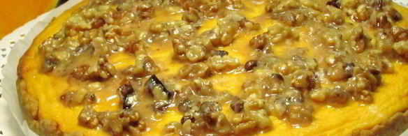 тыквенный чизкейк с грецкими орехами и корицей