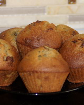 Банановые кексы с шоколадом