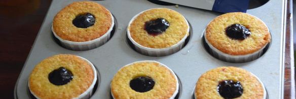 капкейки с черничным джемом