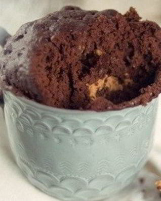 Кекс из пасты Nutella в микроволновке