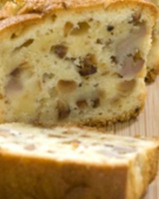 Кекс с бананами и фундуком