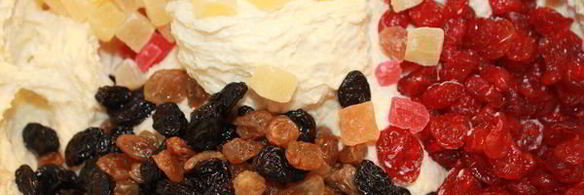 кекс с изюмом и цукатами