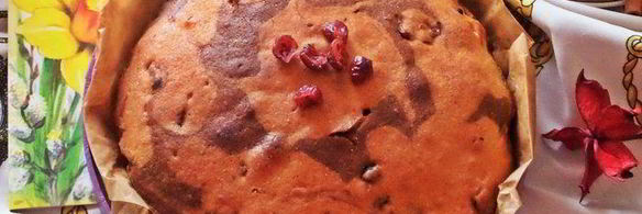 кекс с клюквой и кофе