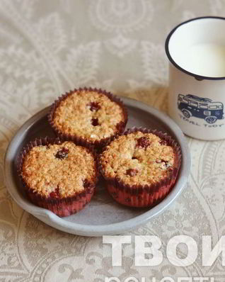 Овсяные кексы с клюквой