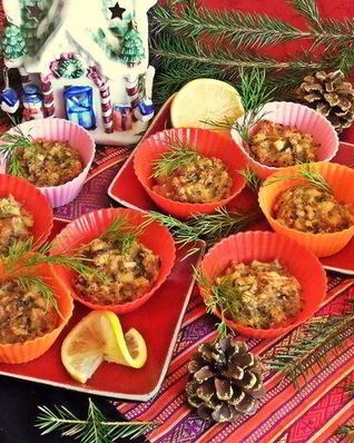 Рыбные закусочные кексы