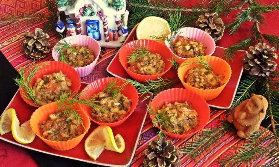 Рецепт рыбных закусочных кексов