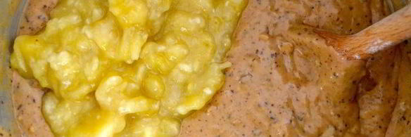 шоколадно-банановый кекс с кофе