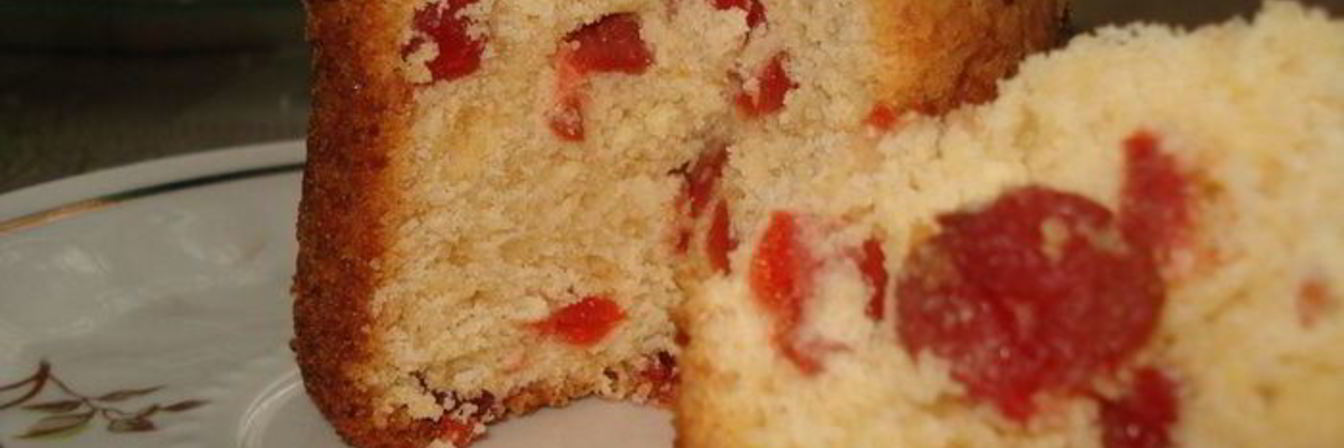 Творожный кекс с вяленой вишней