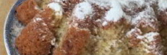 творожный лимонно-банановый кекс